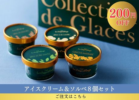 アイスクリーム＆ソルベ８個セット