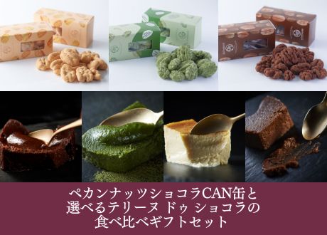 ペカンショコラCAN缶と選べるテリーヌ ドゥ ショコラの食べ比べギフトセット