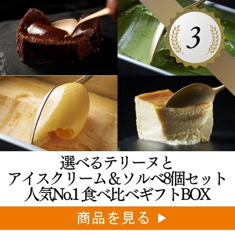 1位 ：選べるテリーヌとアイスクリーム＆ソルベ8個セット人気No.1 食べ比べギフトBOX
