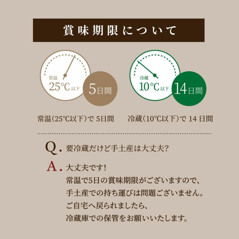 安心の賞味期限、冷蔵で最大14日